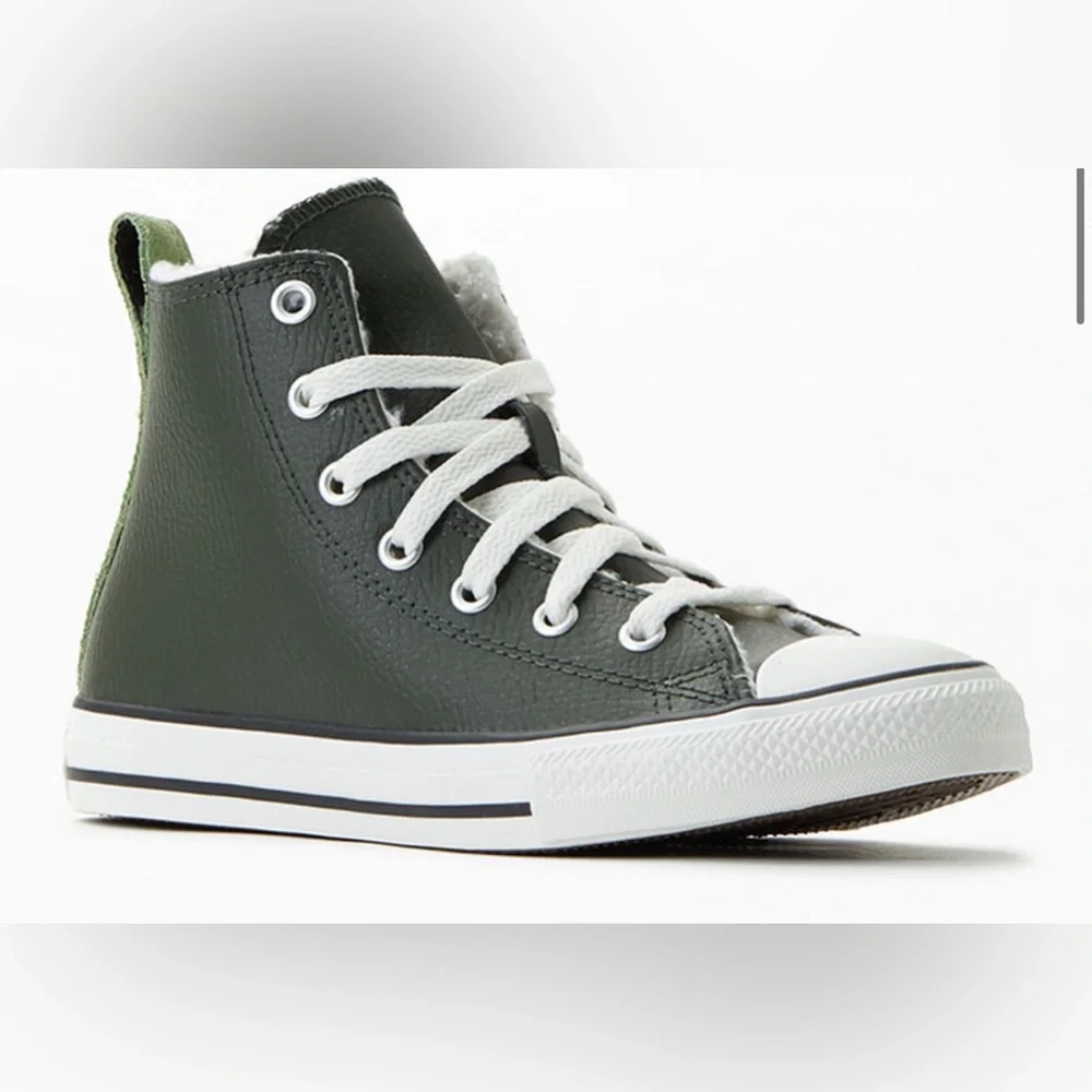 - Converse Kids Leather Lined Utility High Top Shoes